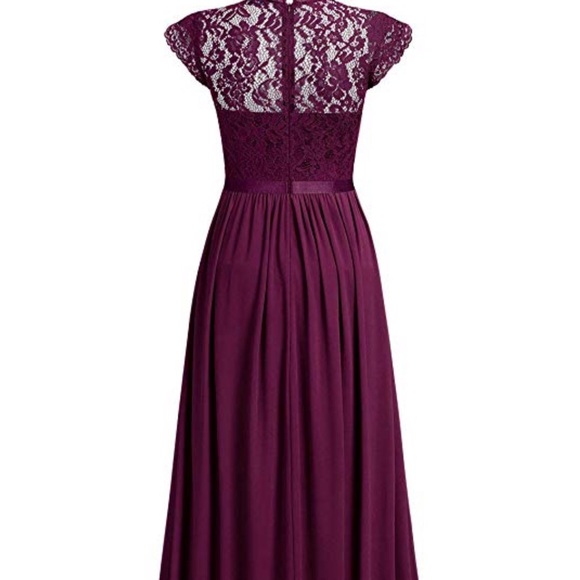 Miusol Formal Floral Lace Evening Maxi Dress - Picture 5 of 6